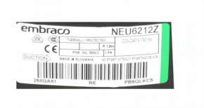 COMPRESOR NEU/NEK6212Z R-134A 230V 50Hz