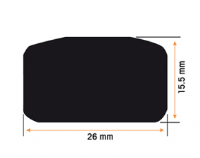 BURLETE MARMITA 26x15.5mm UNIVERSAL (1 metro)